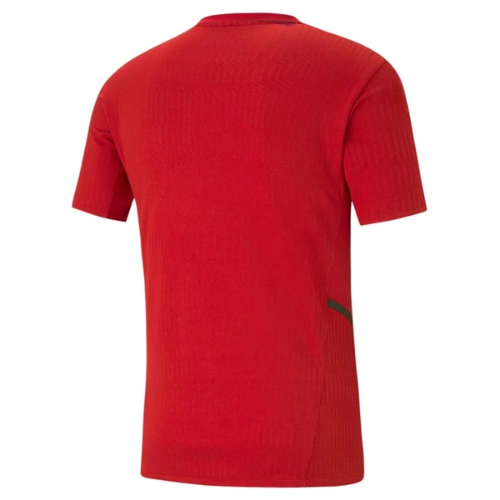 Classic plain red soccer jersey with clean minimalist design