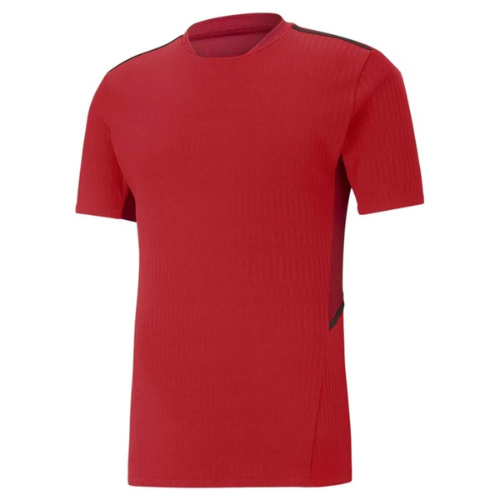 Classic plain red soccer jersey with clean minimalist design