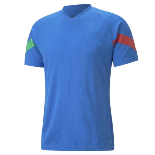 Classic plain All Blue soccer jersey with clean minimalist design