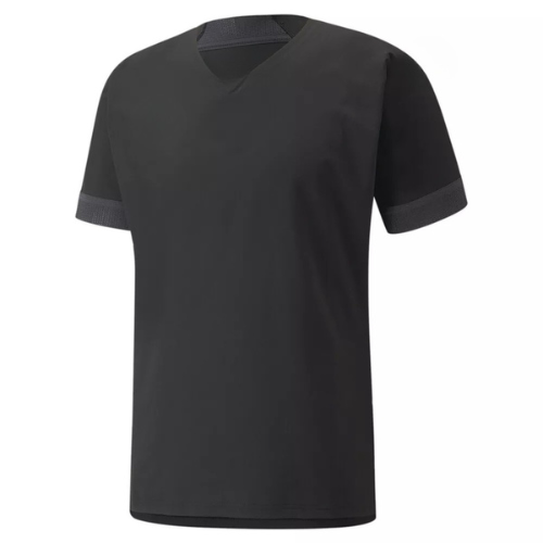 Classic plain All Black soccer jersey with clean minimalist design
